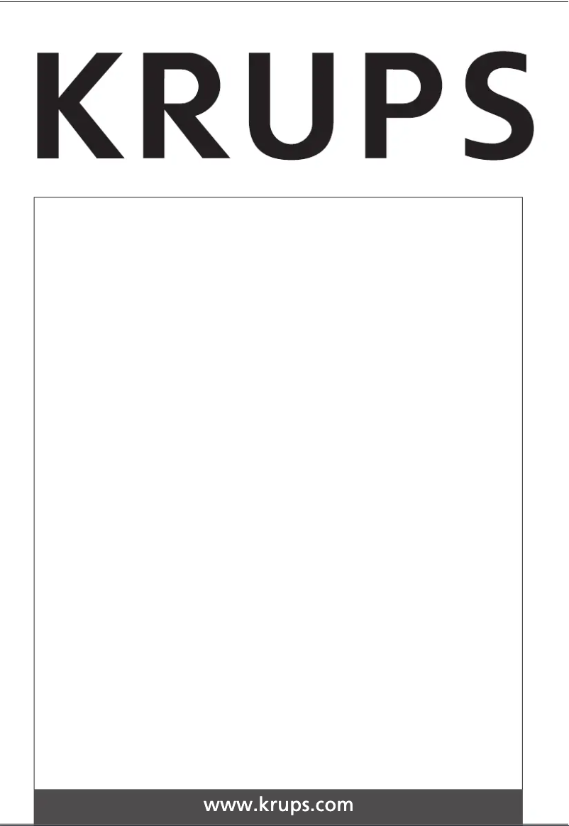Page n°1 - Manuel utilisateur Krups FMF3
