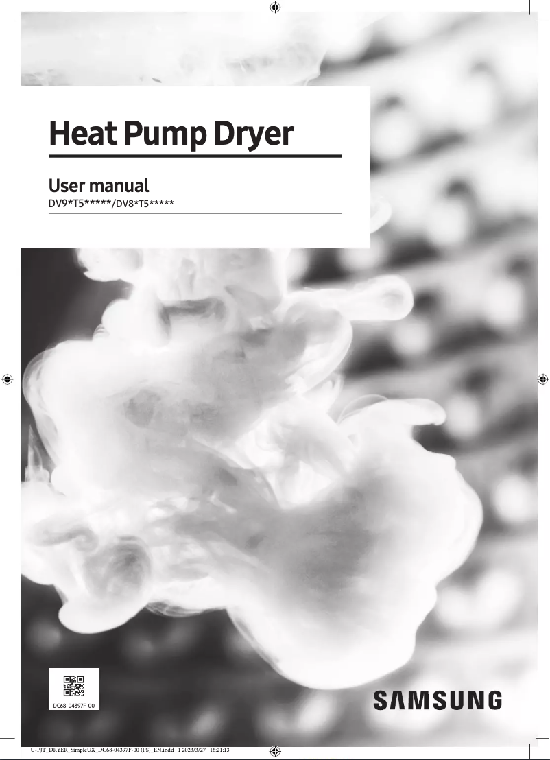 Page 1 de la notice Manuel utilisateur Samsung DV9ST5240AX