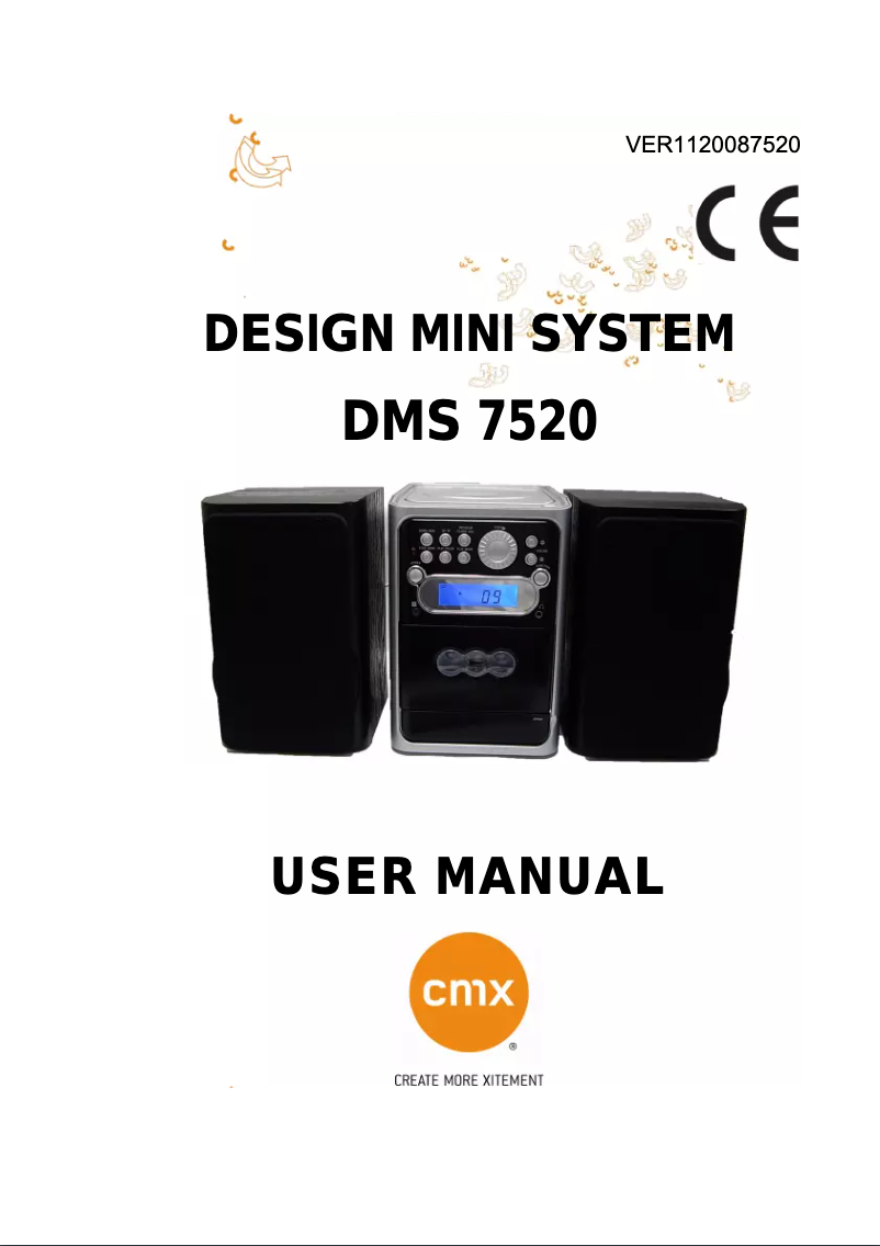 Page n°1 - Manuel utilisateur CMX DMS 7520