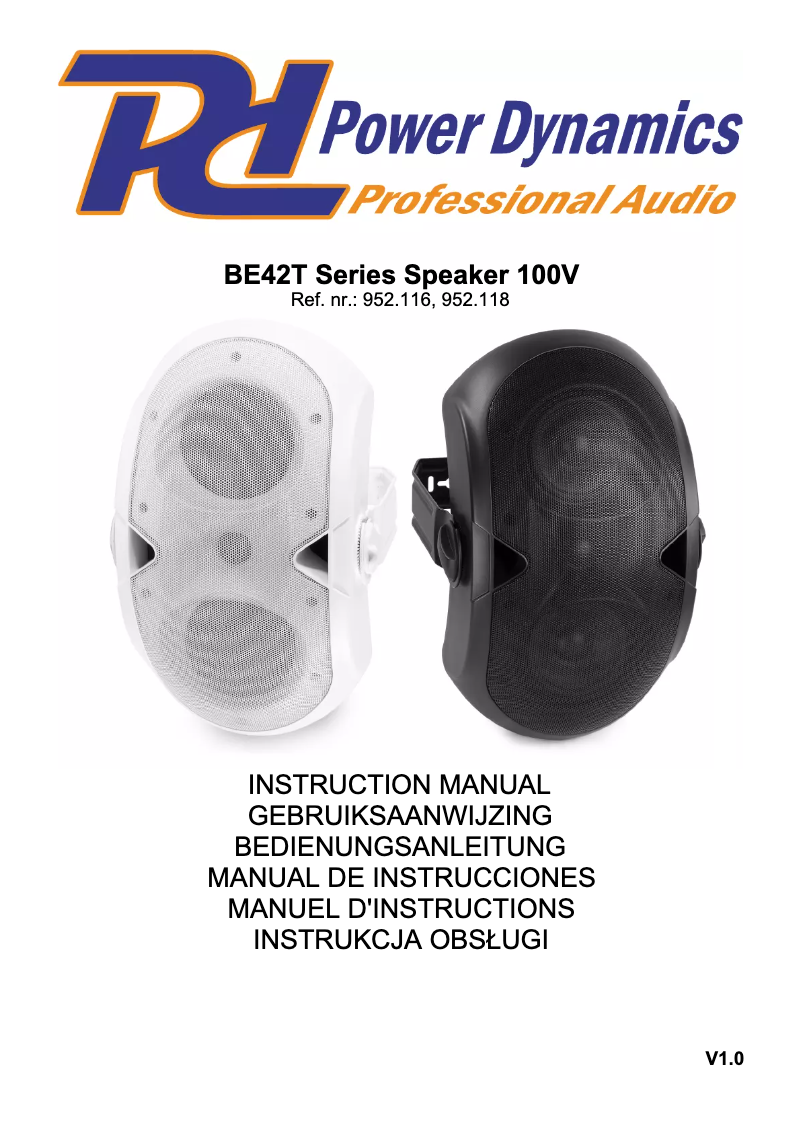 Page n°1 - Manuel utilisateur Power Dynamics BE42TB