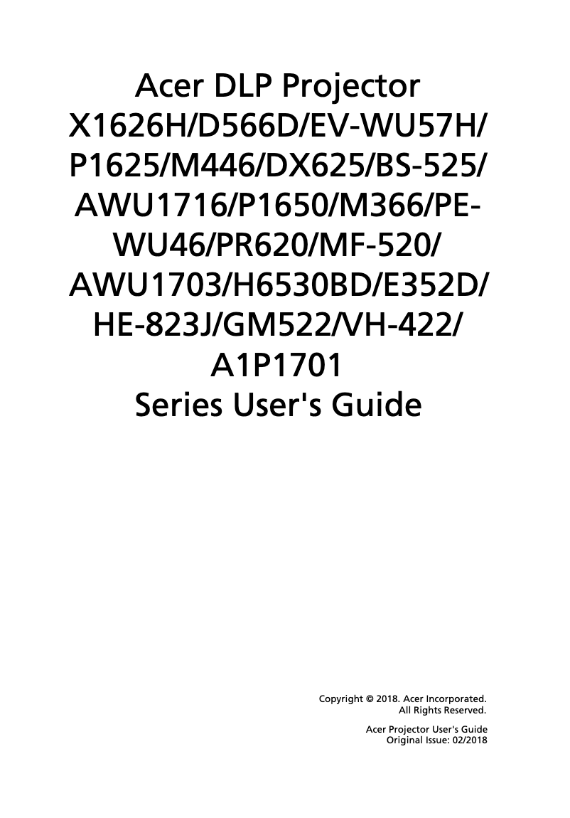 Página 1 del manual Manual de usuario Acer H6530BD