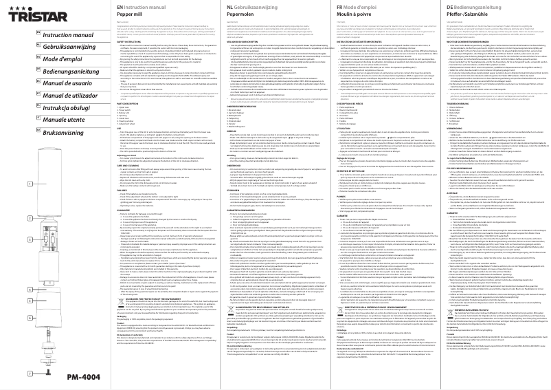 Page 1 de la notice Manuel utilisateur TriStar PM-4020