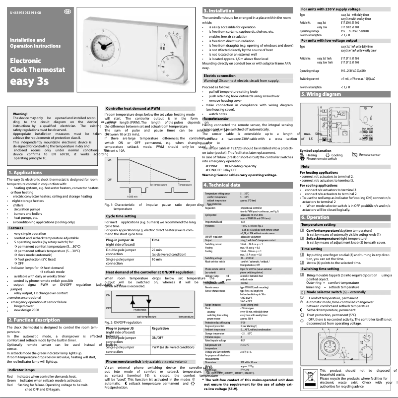Image de la première page du manuel de l'appareil Easy 3 sw