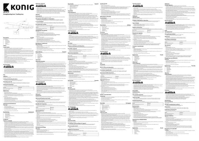 Page 1 de la notice Manuel utilisateur Konig KN-HC70