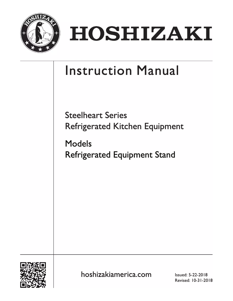 Page n°1 - Guide d'installation Hoshizaki Commercial CRES98