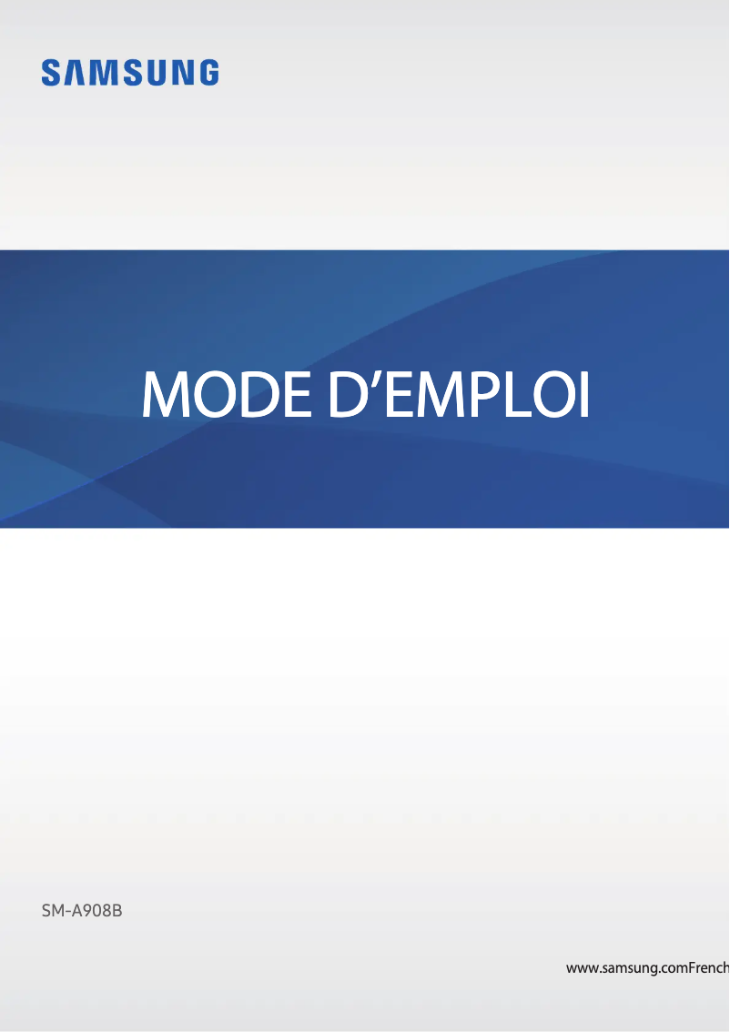 Image de la première page du manuel de l'appareil Galaxy A90