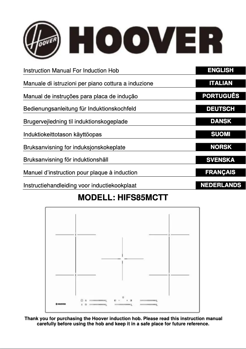 Page n°1 - Manuel utilisateur Hoover H-HOB 700 HIFS85MCTT