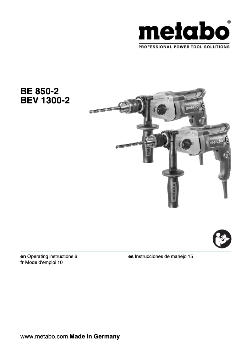 Página 1 del manual Manual de usuario Metabo BEV 1300-2