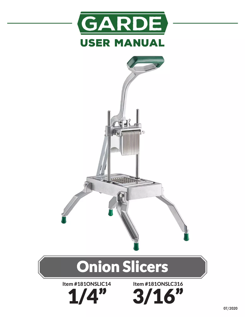 Page 1 de la notice Manuel utilisateur GARDE 181ONSLIC14