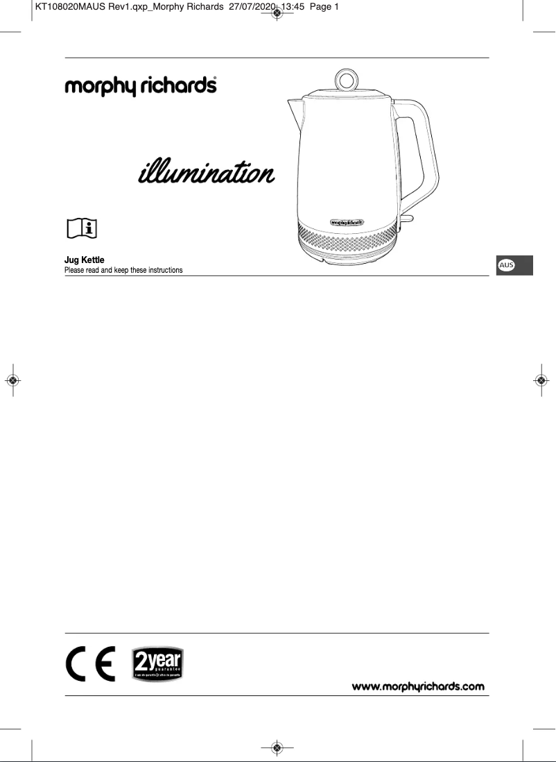 Page 1 de la notice Manuel utilisateur Morphy Richards Illumination