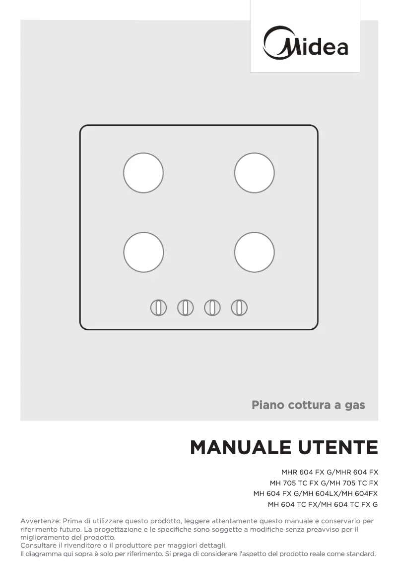 Page 1 de la notice Manuel utilisateur Midea MH 604 FX