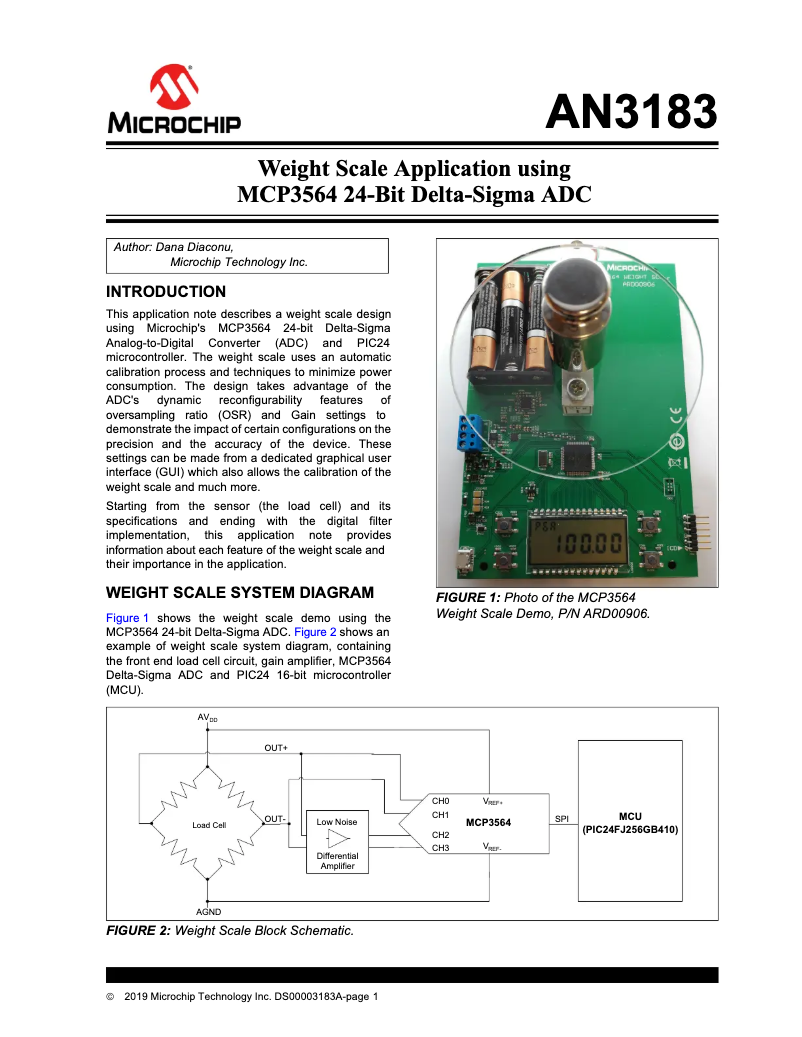 Page 1 de la notice Manuel utilisateur Microchip MCP3561