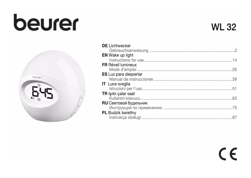 Image de la première page du manuel de l'appareil WL 32