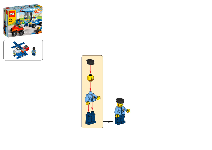 Page 1 of the manual User Manual Lego Police Building Set