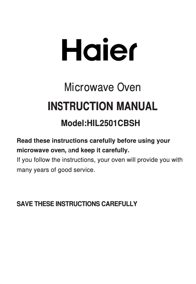 Imagen de la primera página del manual del dispositivo HIL2501CBSH