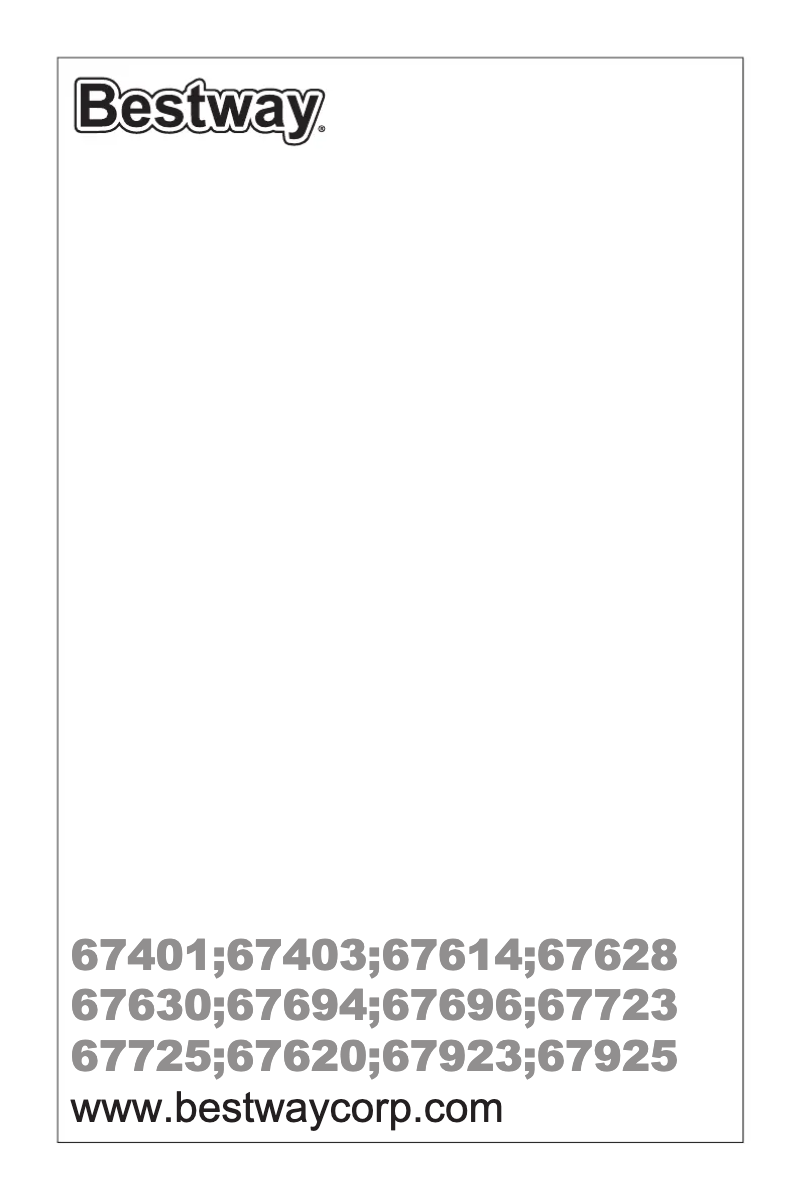 Page 1 de la notice Manuel utilisateur Bestway 67614