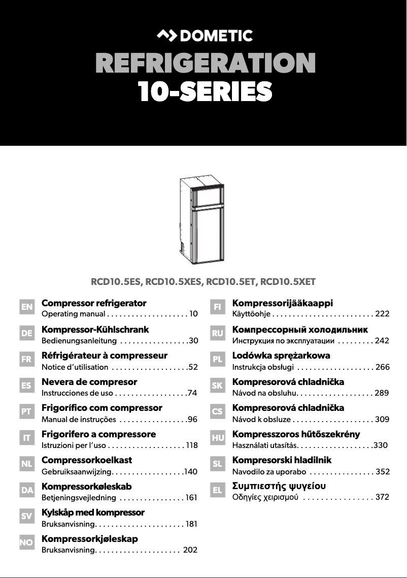 Imagen de la primera página del manual del dispositivo RCD 10.5ET