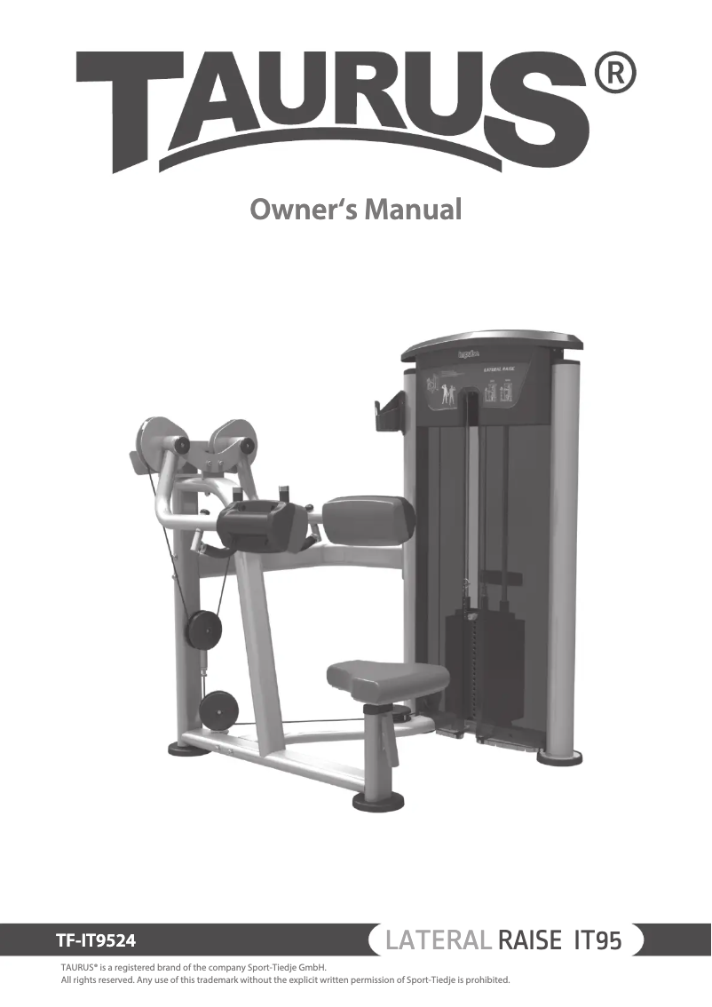 Página 1 del manual Manual de usuario Taurus Lateral Raise IT95