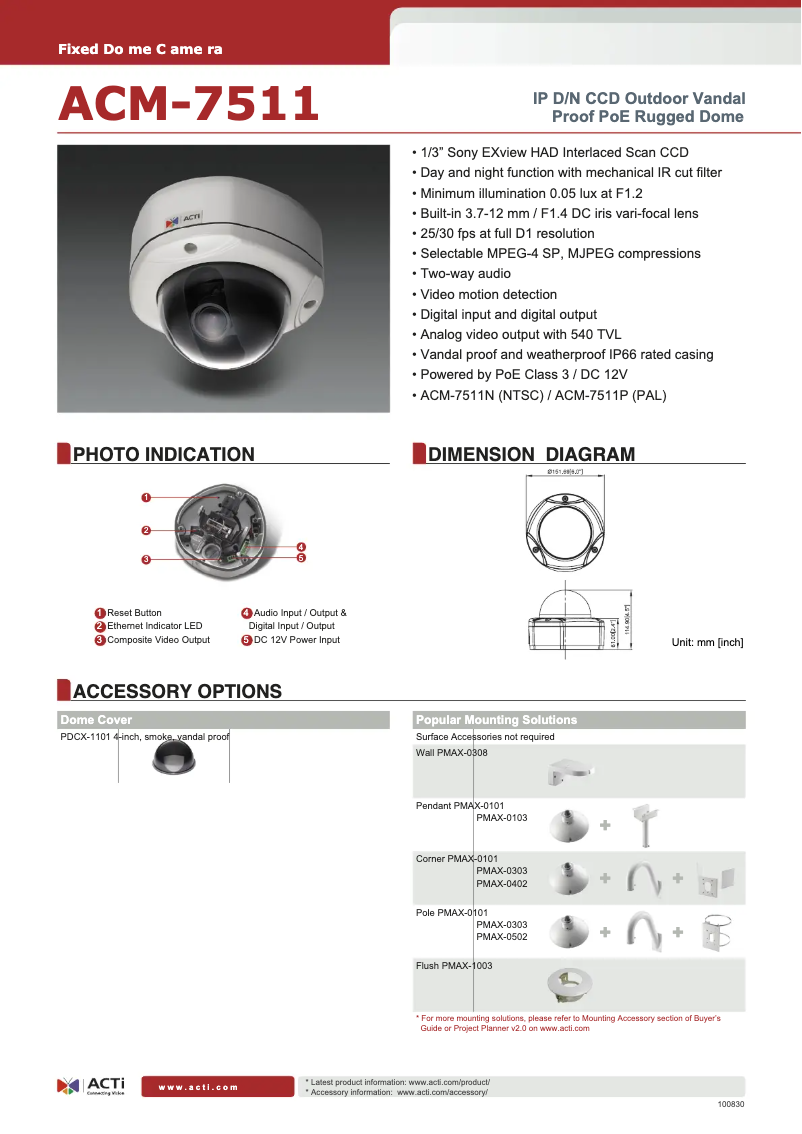 Image de la première page du manuel de l'appareil ACM-7511