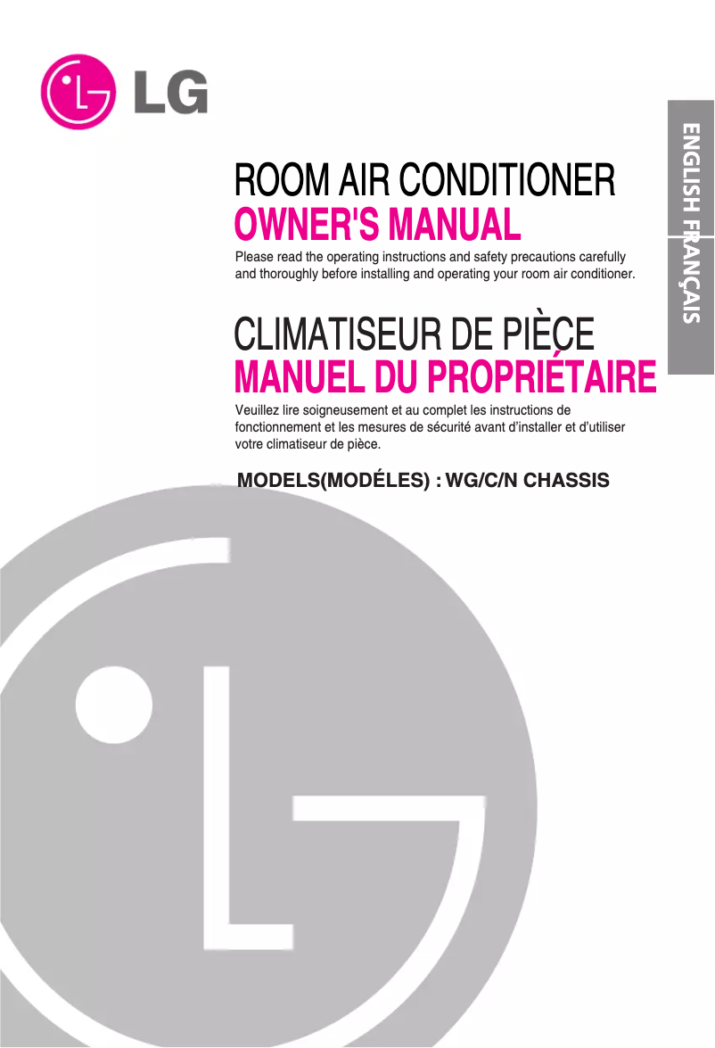 Page 1 de la notice Manuel utilisateur LG W246BC