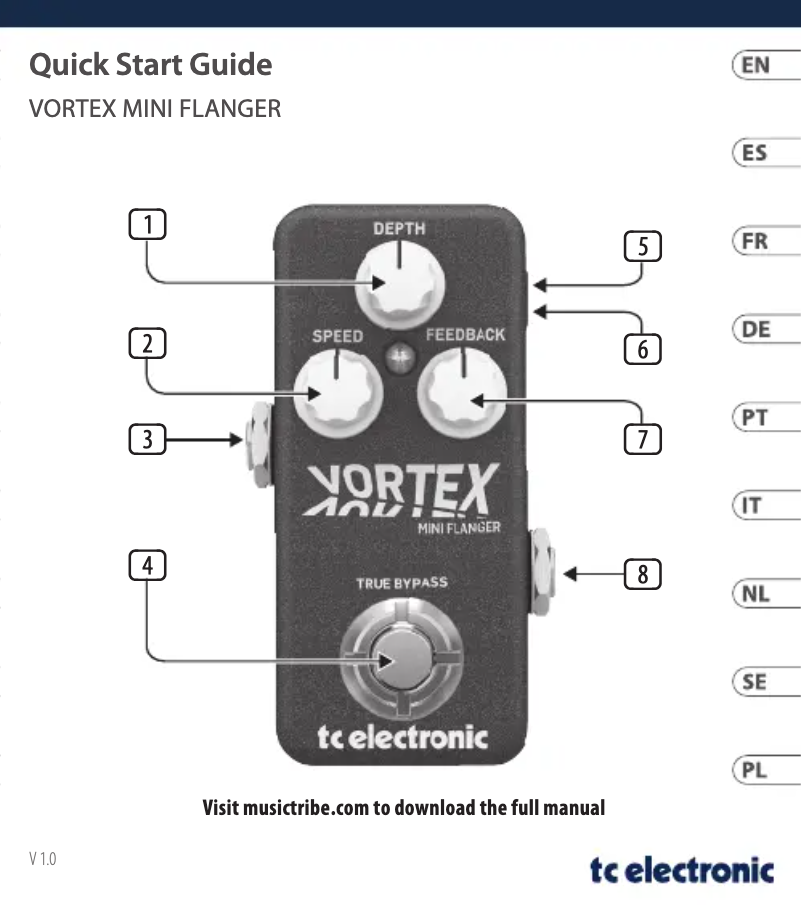 Image de la première page du manuel de l'appareil Vortex Mini Flanger