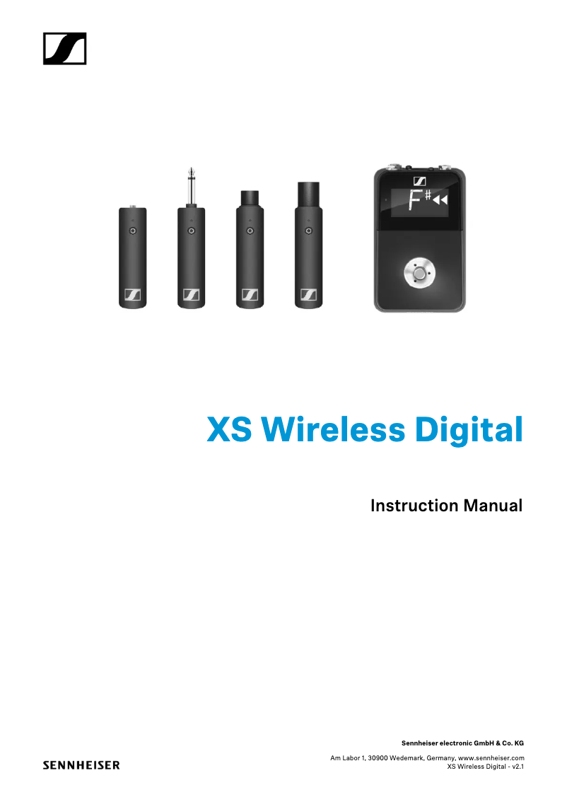 Image de la première page du manuel de l'appareil XSW-D XLR Base SET
