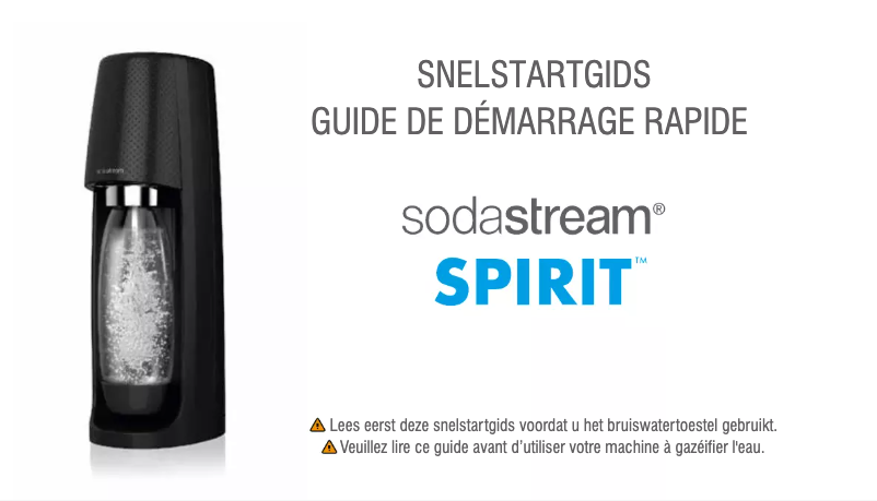 Page 1 de la notice Manuel utilisateur SodaStream Spirit