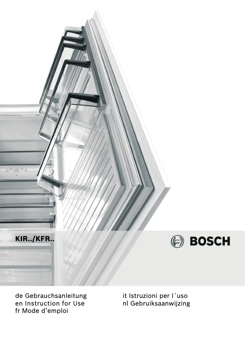 Page 1 of the manual User Manual Bosch KFR18441FF