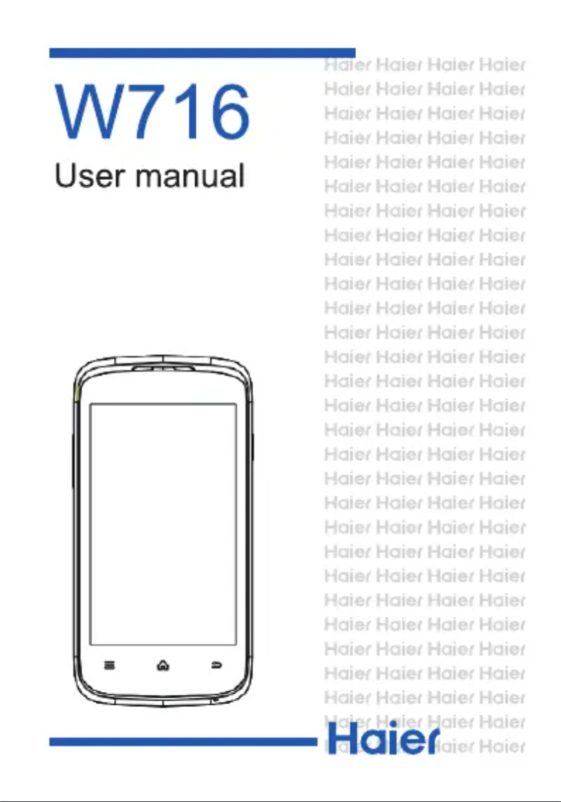 Image de la première page du manuel de l'appareil W716