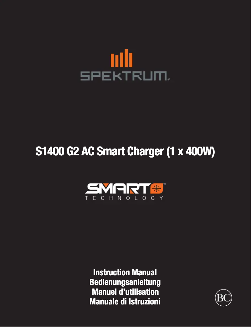 Page n°1 - Manuel utilisateur Spektrum S1400