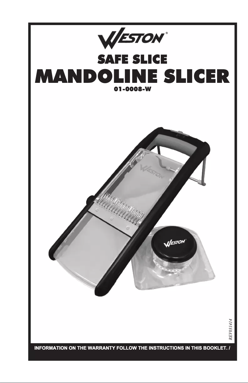Page n°1 - Manuel utilisateur Weston 01-0008-W