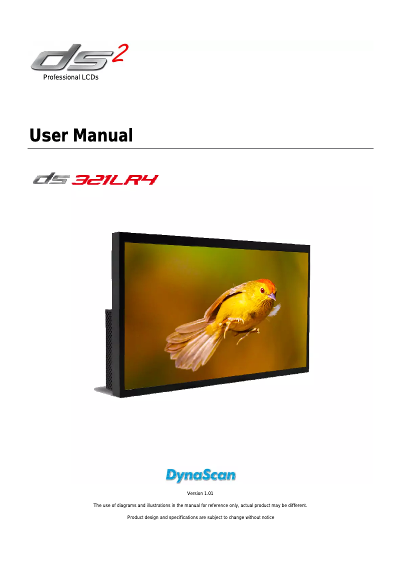 Page n°1 - Manuel utilisateur DynaScan DS321LR4