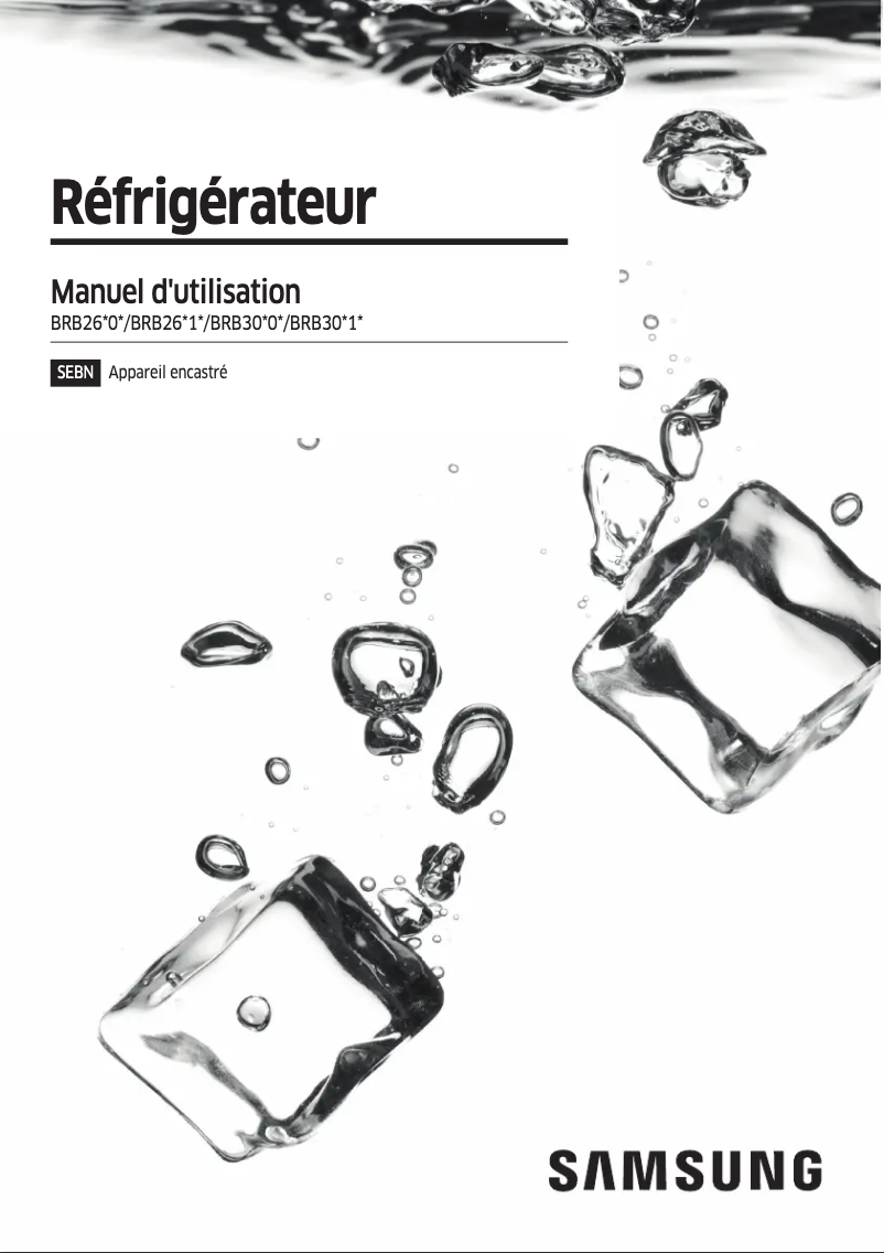 Page 1 de la notice Manuel utilisateur Samsung BRB26713DWW