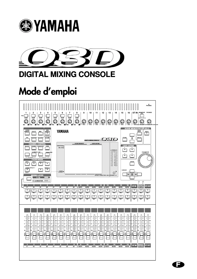 Page 1 of the manual User Manual Yamaha 03D