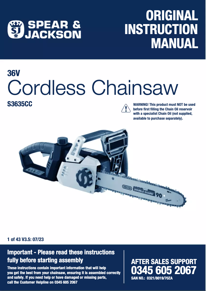 Imagen de la primera página del manual del dispositivo S3635CC