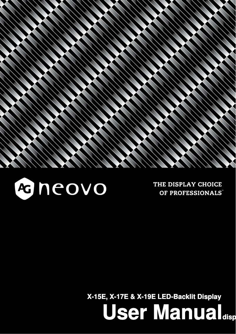 Page n°1 - Manuel utilisateur AG Neovo X-19EW
