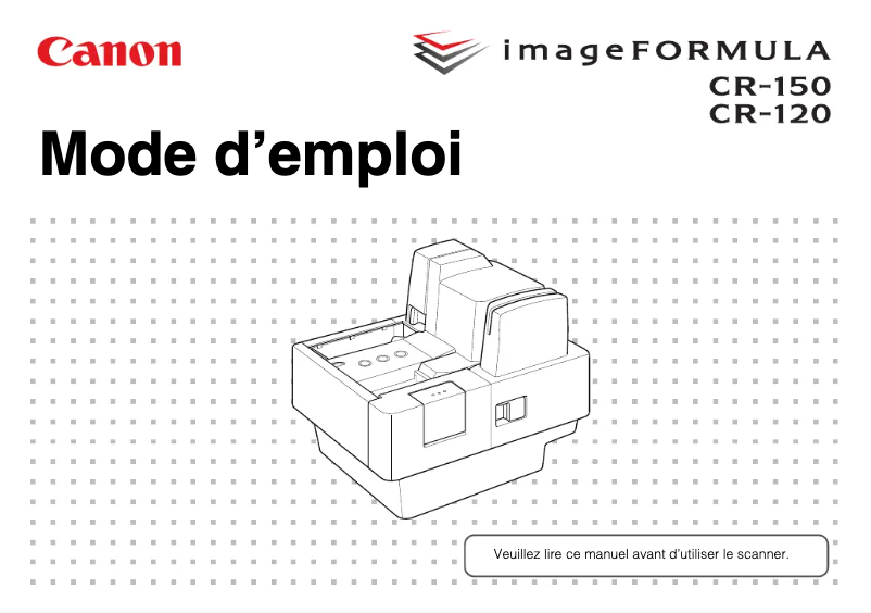 Image de la première page du manuel de l'appareil imageFORMULA CR-120