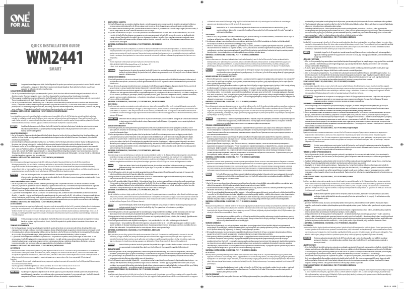Page 1 de la notice Manuel utilisateur One for all WM 2441