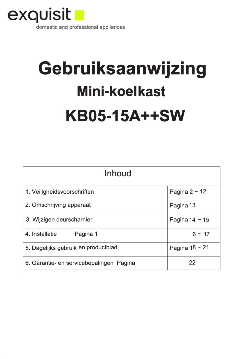 Página 1 del manual Manual de usuario Exquisit KB05-4A++