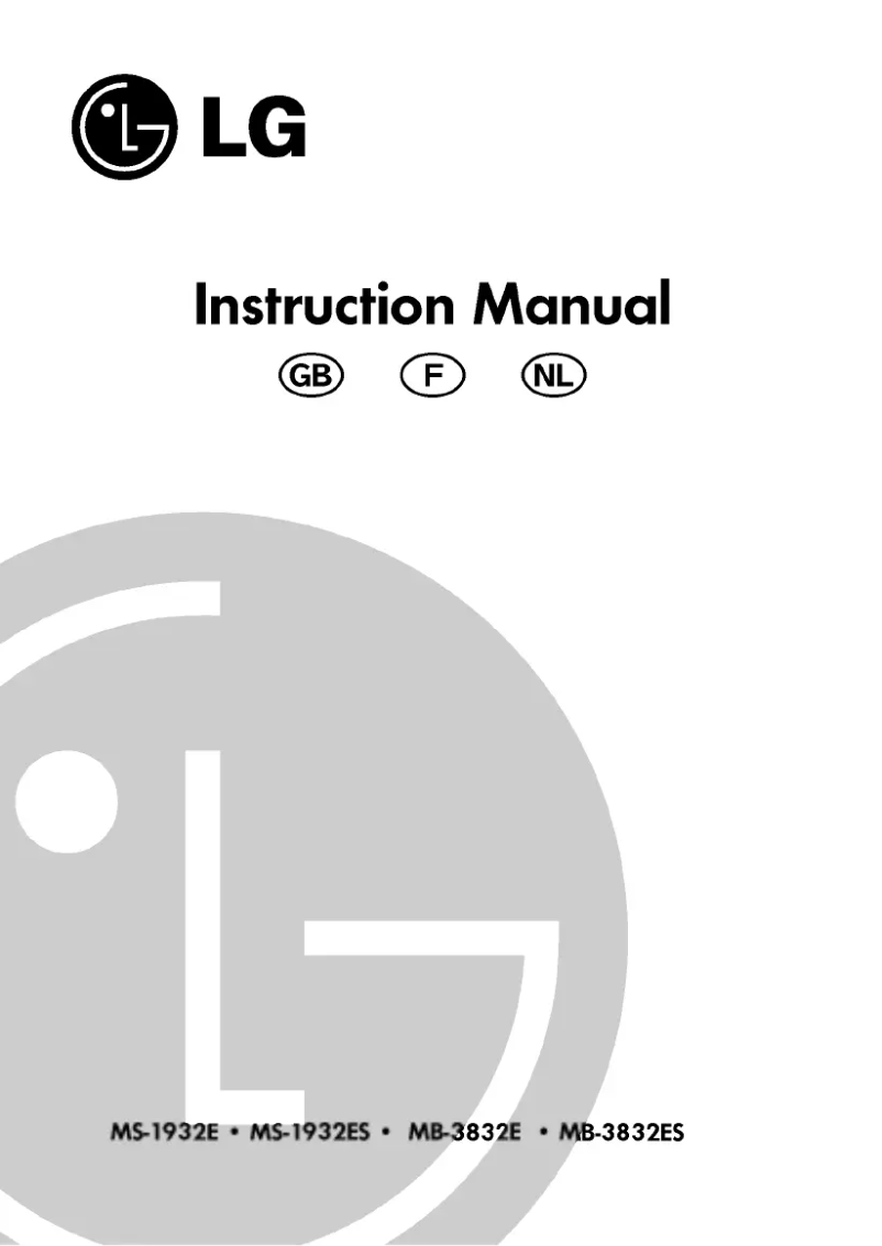 Image de la première page du manuel de l'appareil MB-3832E