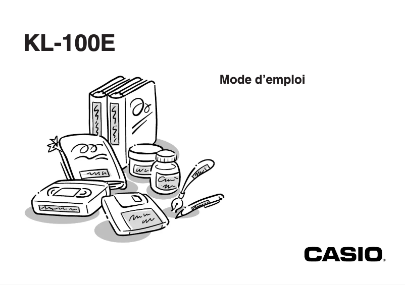 Page n°1 - Manuel utilisateur Casio KL-100E