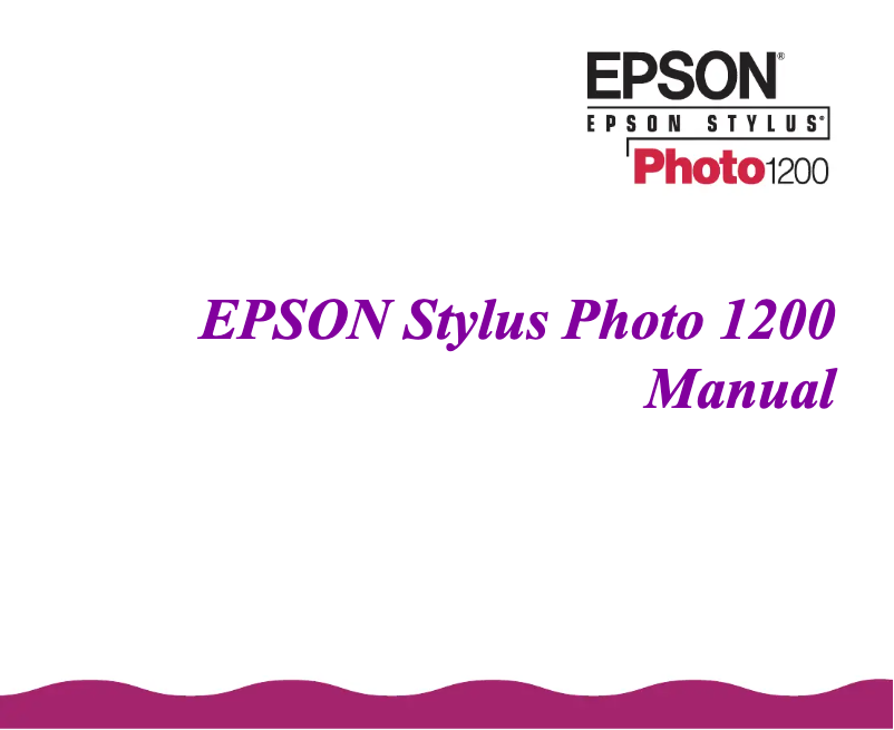Image de la première page du manuel de l'appareil Stylus Photo 1200
