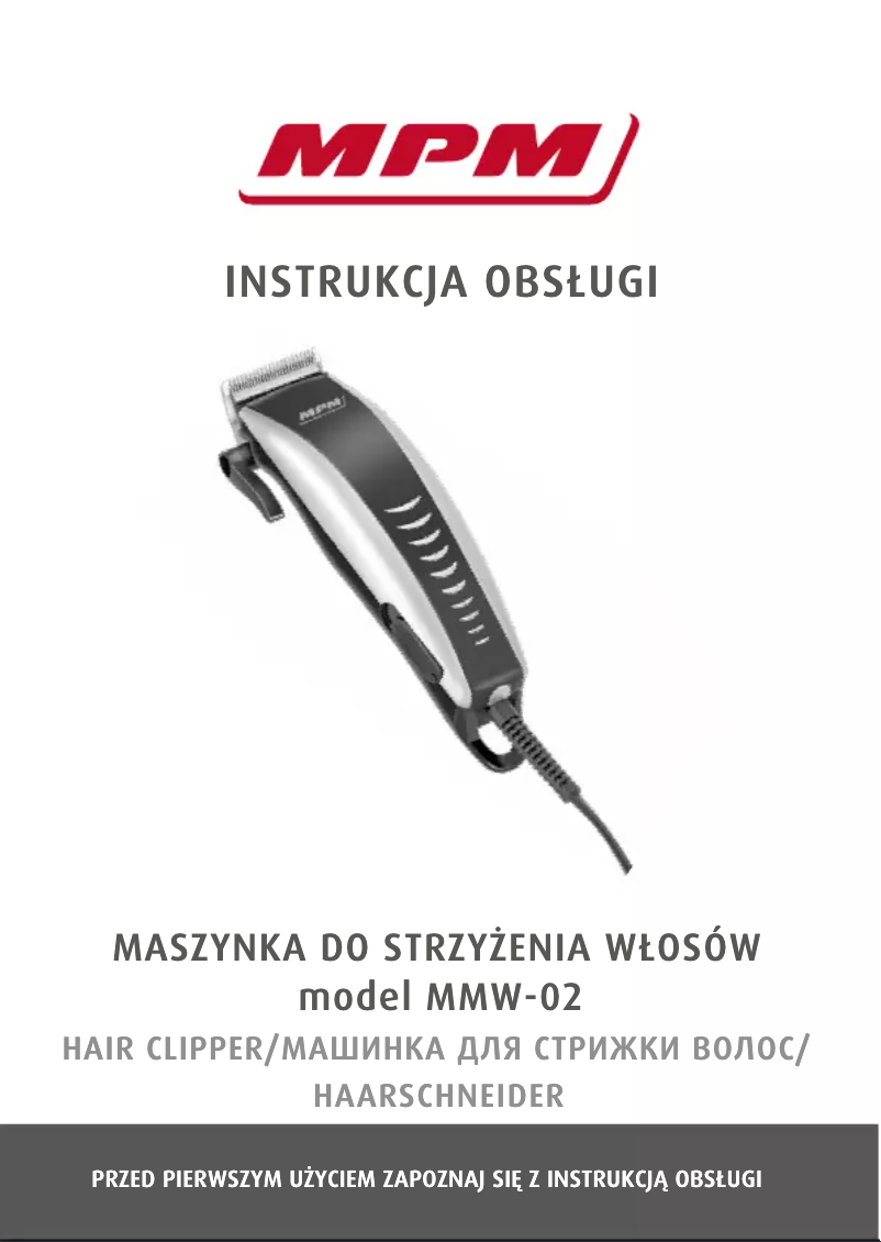 Imagen de la primera página del manual del dispositivo MMW-02