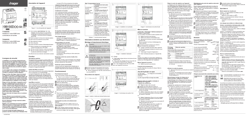 Page 1 de la notice Instructions / montage Hager TXA662AN