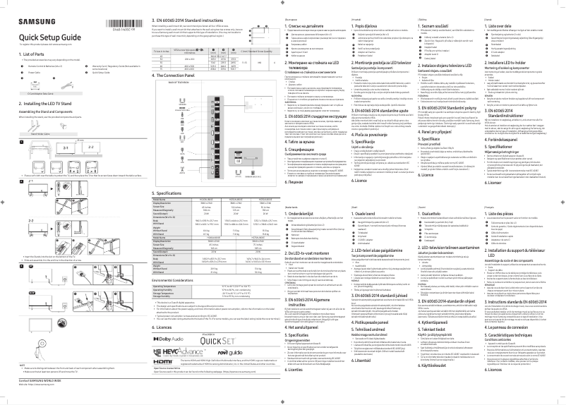Image de la première page du manuel de l'appareil HG65AU800EA