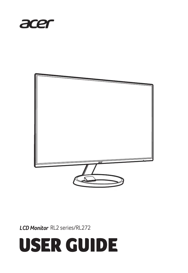 Página 1 del manual Guía de inicio rápido Acer RL272