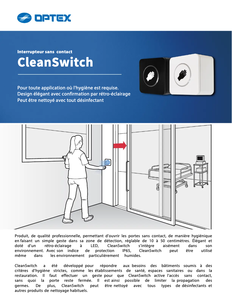 Image de la première page du manuel de l'appareil CleanSwitch LED