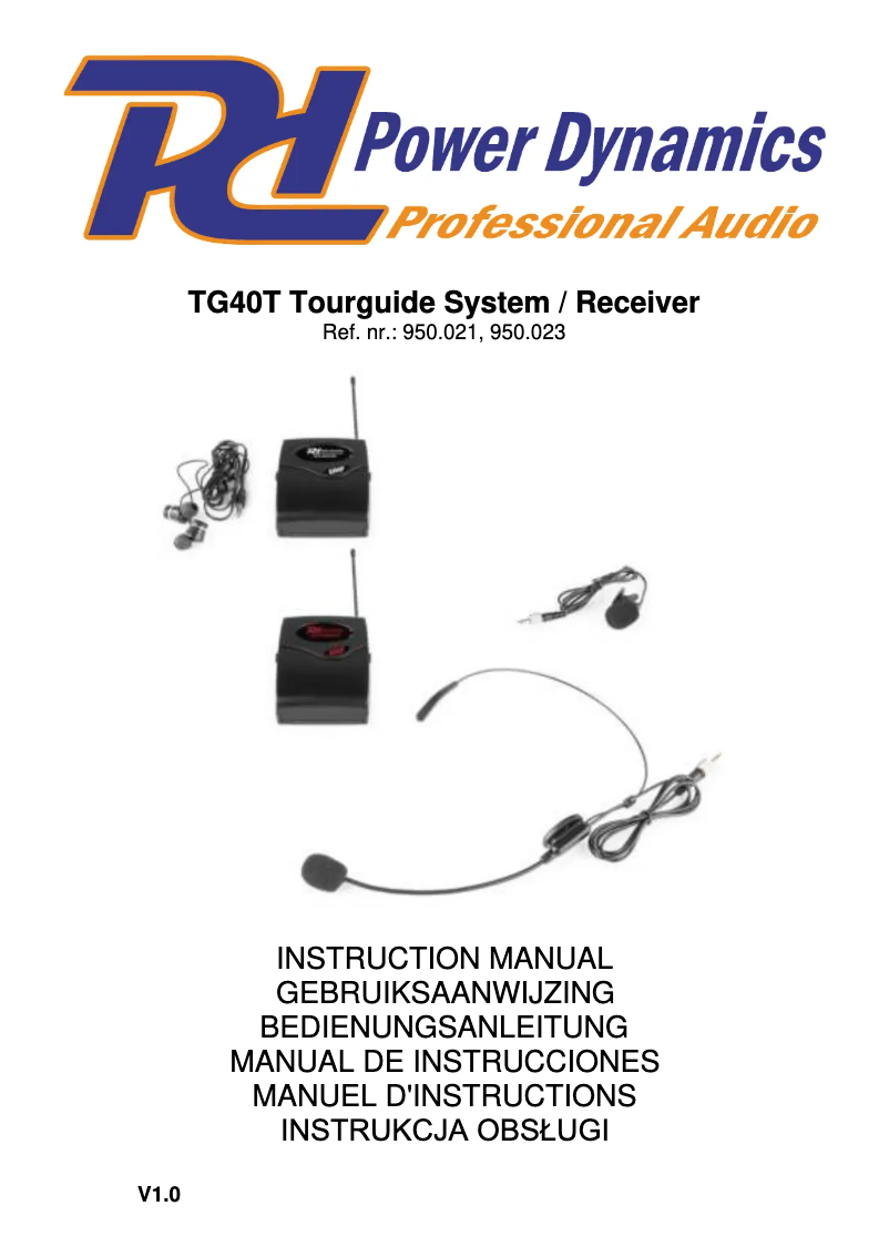 Image de la première page du manuel de l'appareil TG40T