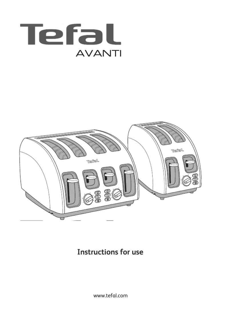 Page n°1 - Manuel utilisateur Tefal Avanti TT562E10