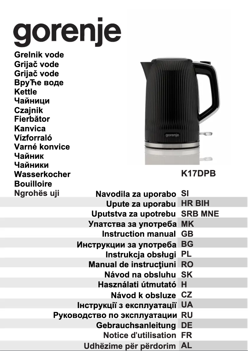 Página 1 del manual Manual de usuario Gorenje K17DPB